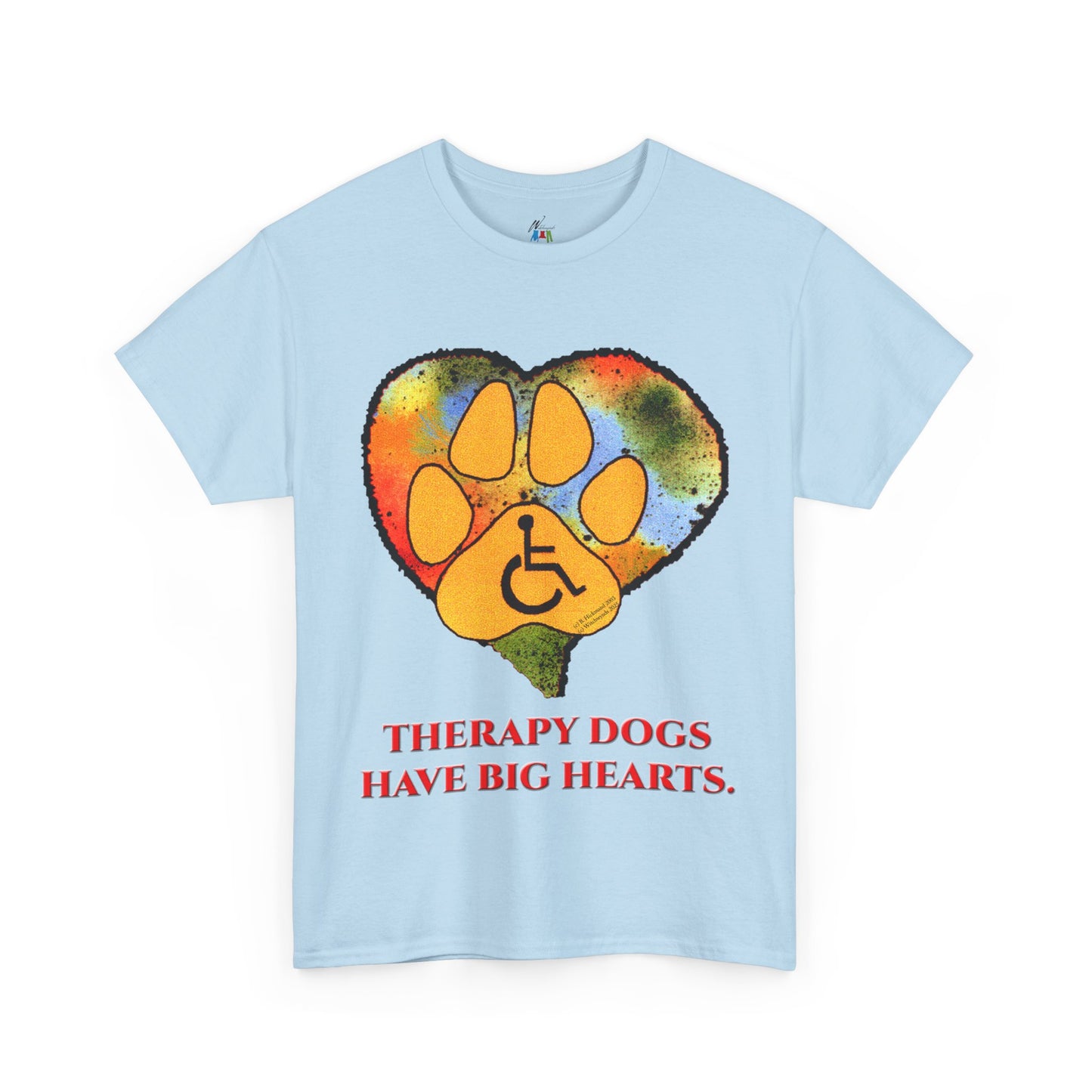 Therapy Dog Shirt - Big Heart Wheelchair Awareness Tee - Dog Mom & Dog Dad Gift - Service Dog Support Shirt for All Breed Lovers