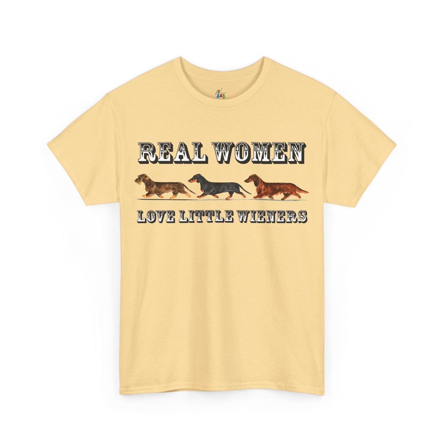Real Women Love Little Weiners Shirt - Funny Dachshund Dog Mom Tee - Smooth, Long, and Wire Hair Doxie Lover Gift for Wiener Dog Fans