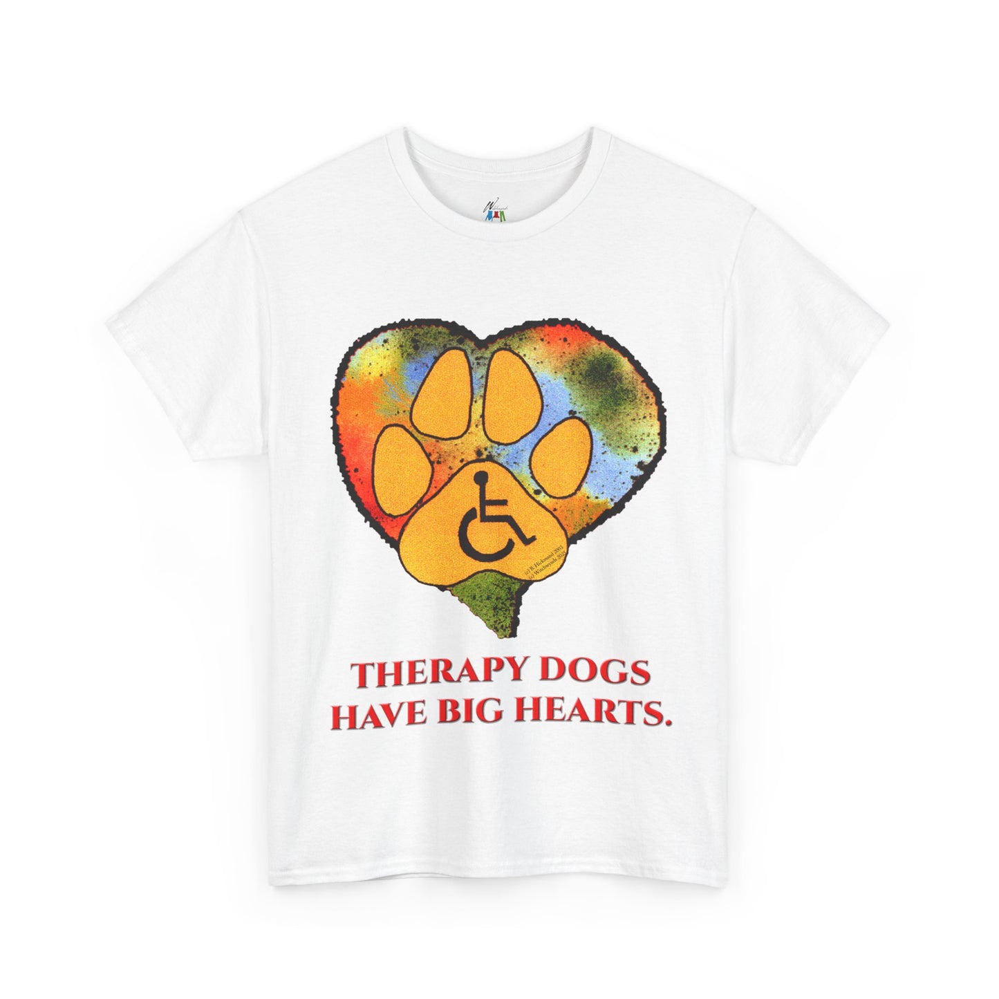 Therapy Dog Shirt - Big Heart Wheelchair Awareness Tee - Dog Mom & Dog Dad Gift - Service Dog Support Shirt for All Breed Lovers