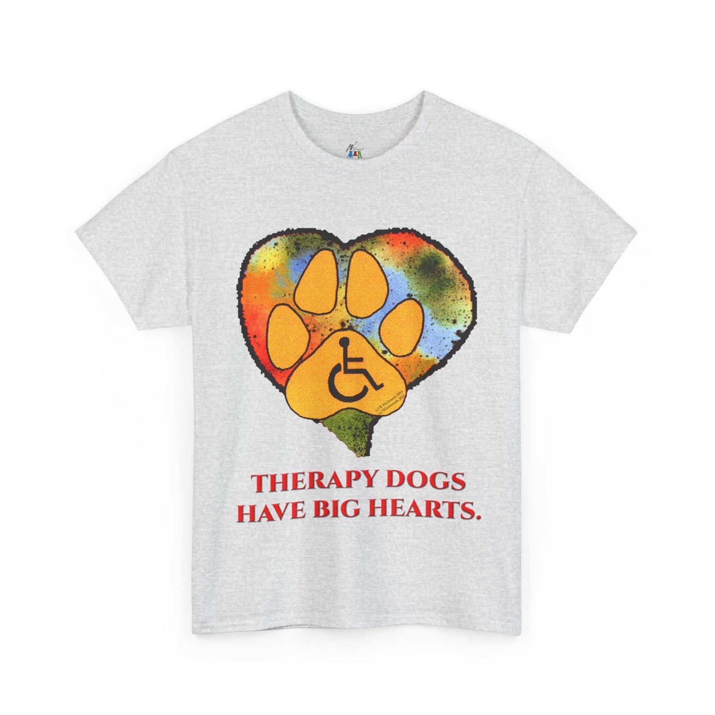 Therapy Dog Shirt - Big Heart Wheelchair Awareness Tee - Dog Mom & Dog Dad Gift - Service Dog Support Shirt for All Breed Lovers