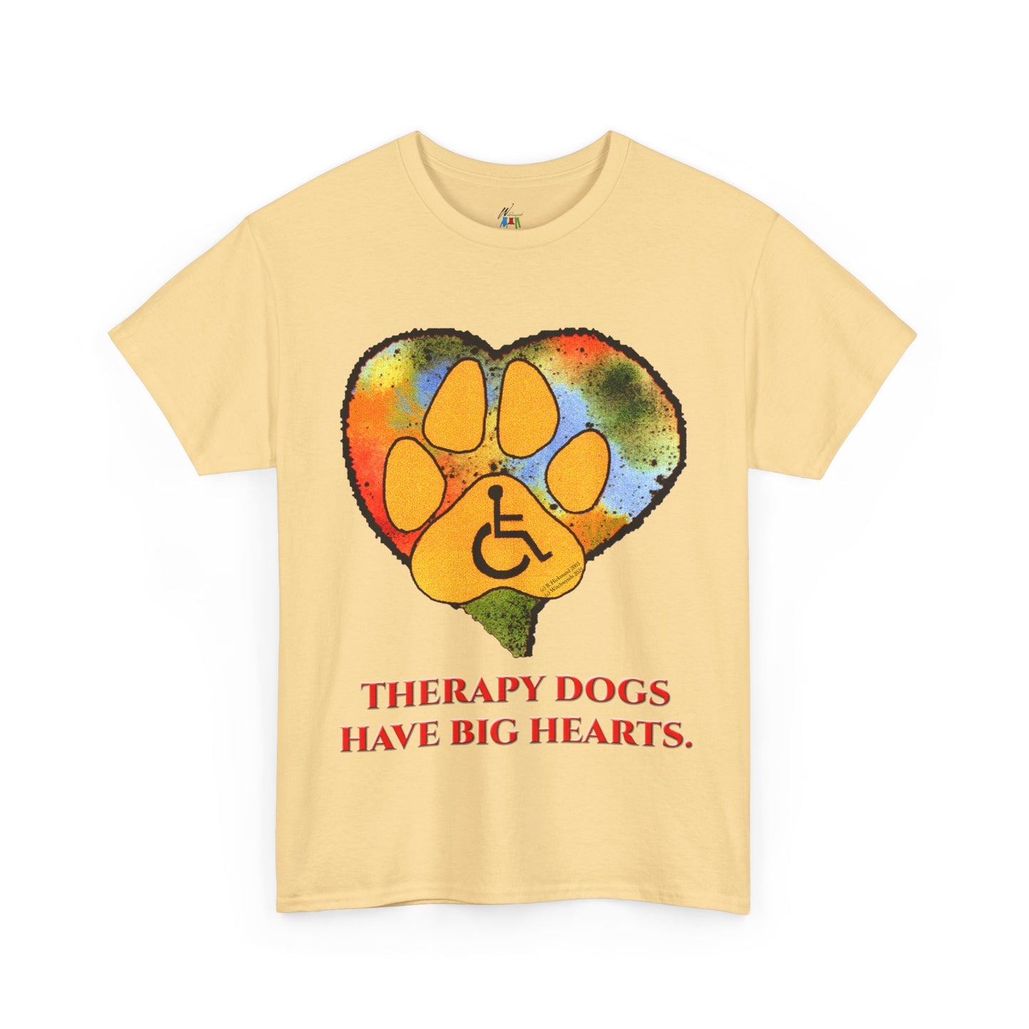 Therapy Dog Shirt - Big Heart Wheelchair Awareness Tee - Dog Mom & Dog Dad Gift - Service Dog Support Shirt for All Breed Lovers