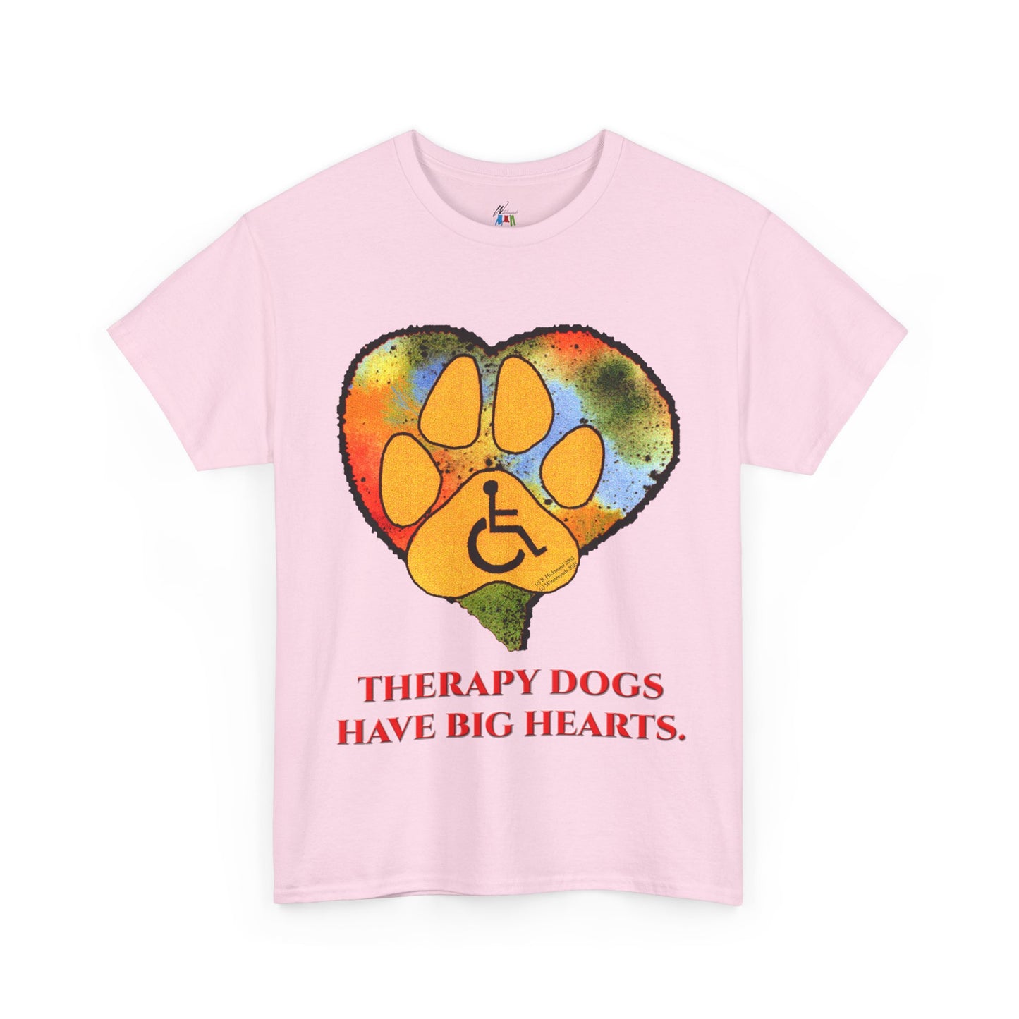 Therapy Dog Shirt - Big Heart Wheelchair Awareness Tee - Dog Mom & Dog Dad Gift - Service Dog Support Shirt for All Breed Lovers